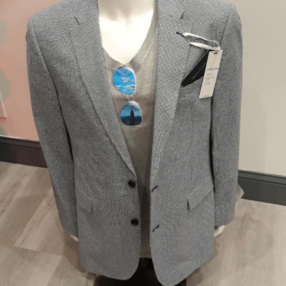 Tommy Hilfiger stretch blue white Blazer jacket 44